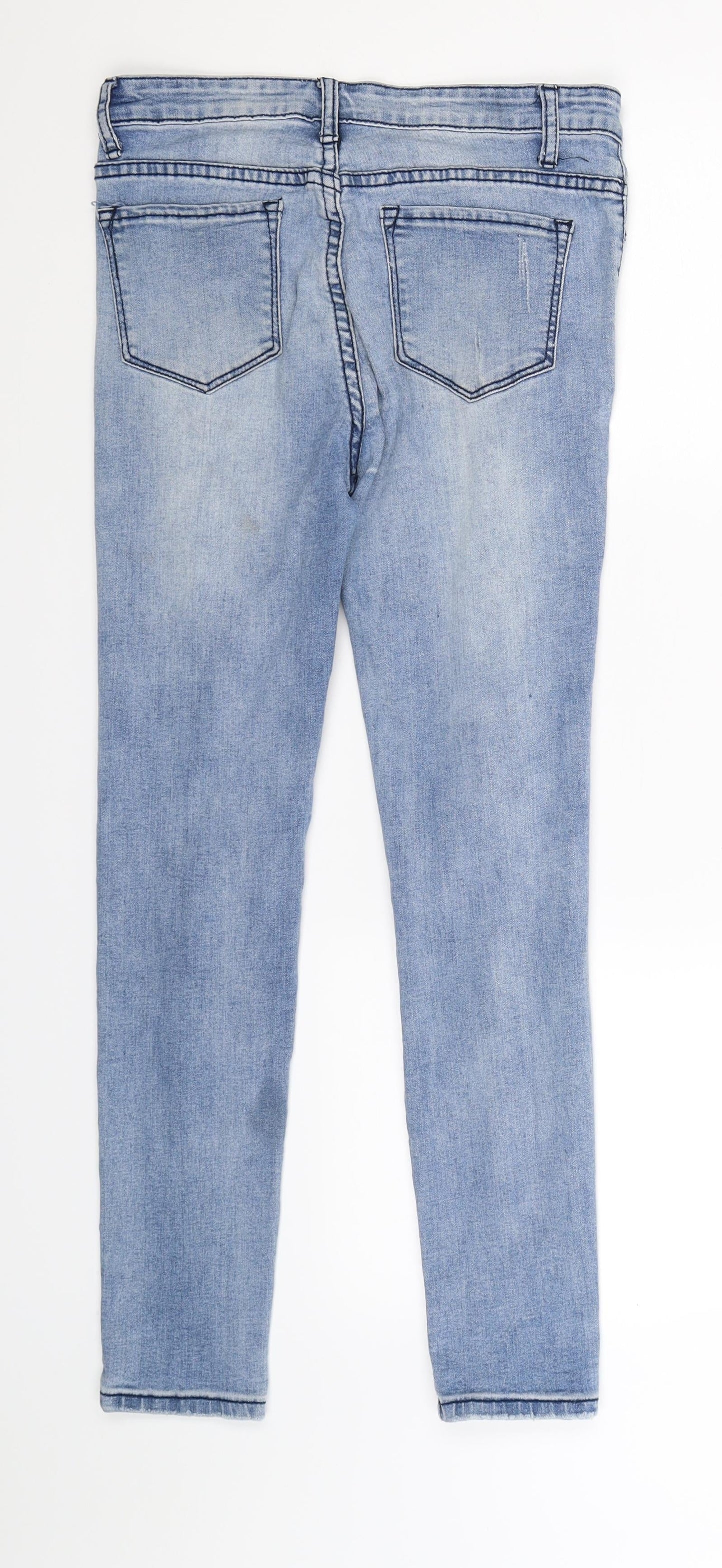 Womens UK Size S Preworn Extra-Slim Fit Skinny Blue Jeans