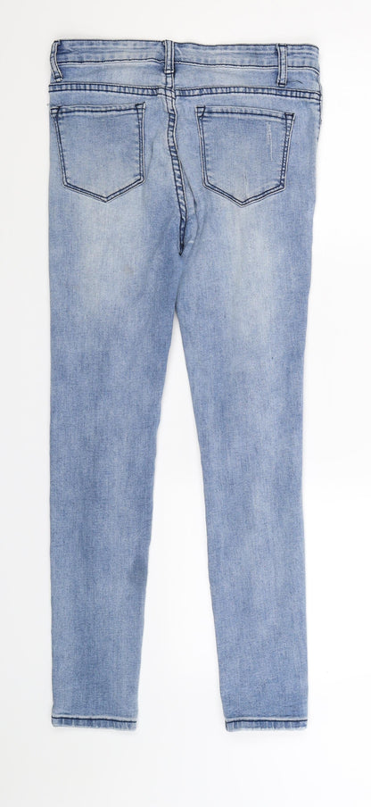 Womens UK Size S Preworn Extra-Slim Fit Skinny Blue Jeans