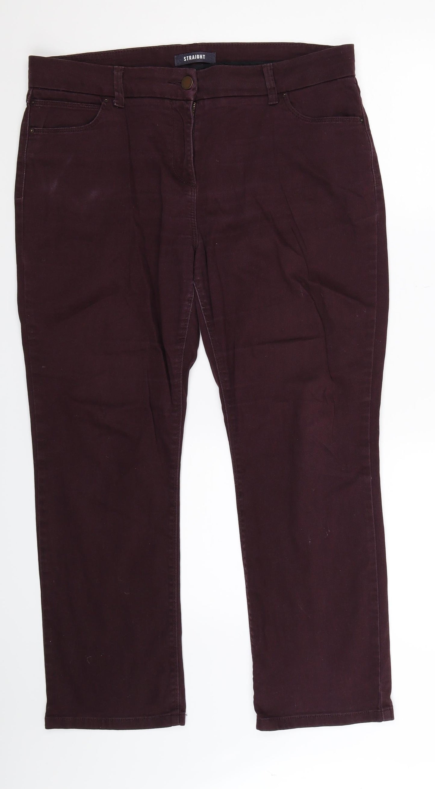 Womens UK Size 36 in Preworn Regular Fit Straight Brown Jeans