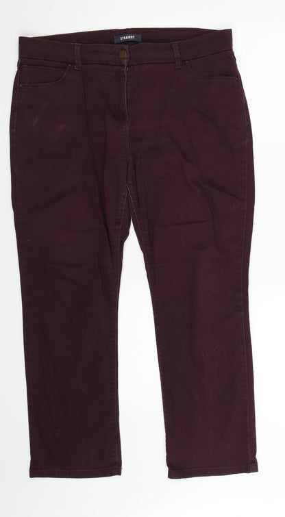 Womens UK Size 36 in Preworn Regular Fit Straight Brown Jeans