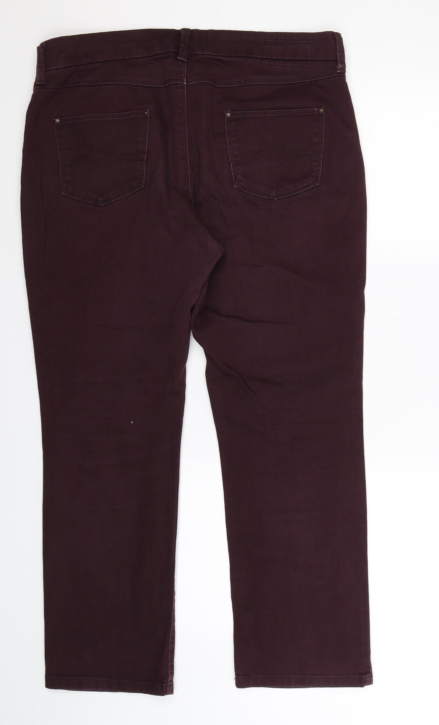 Womens UK Size 36 in Preworn Regular Fit Straight Brown Jeans