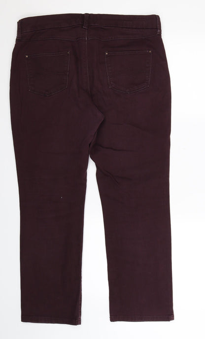 Womens UK Size 36 in Preworn Regular Fit Straight Brown Jeans