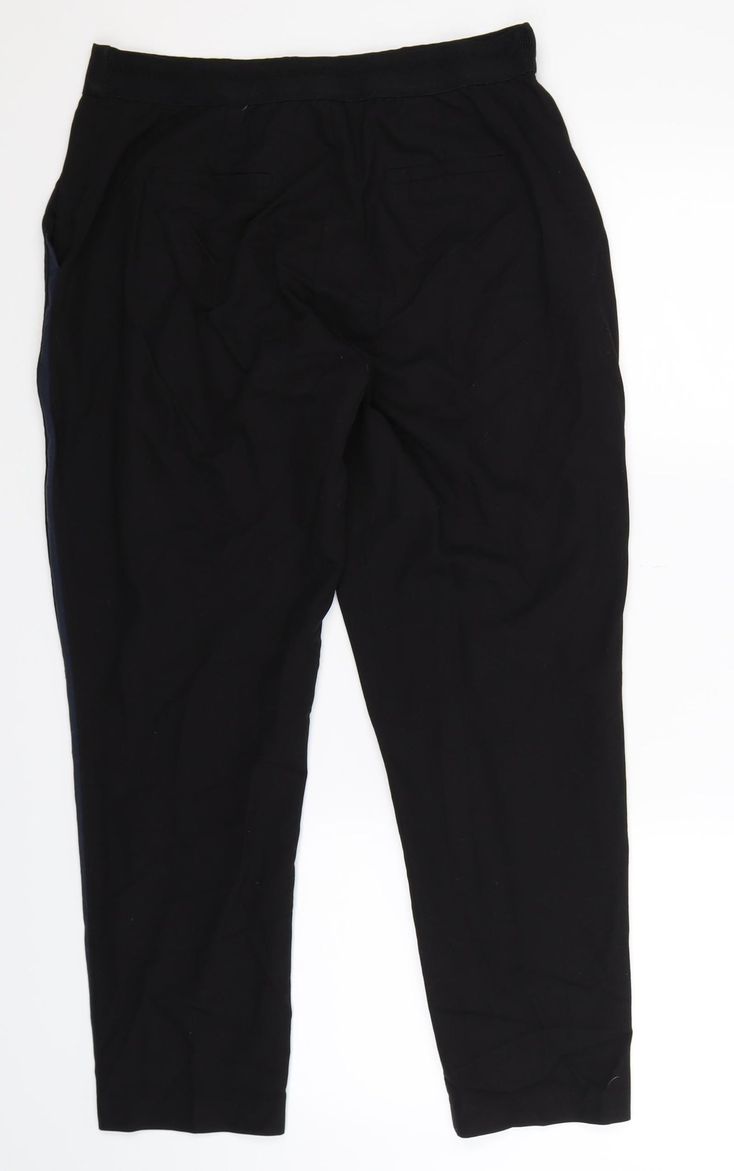 Nutmeg Womens Black Striped  Dress Pants Trousers Size 12 L27 in