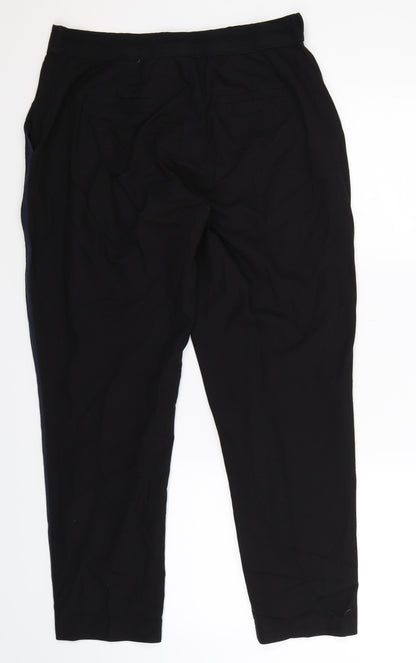 Nutmeg Womens Black Striped  Dress Pants Trousers Size 12 L27 in