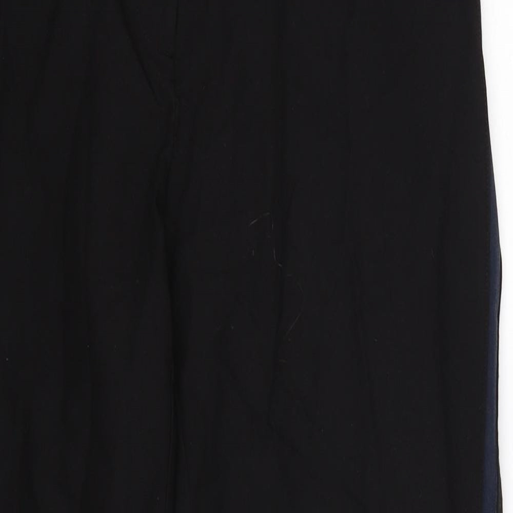 Nutmeg Womens Black Striped  Dress Pants Trousers Size 12 L27 in