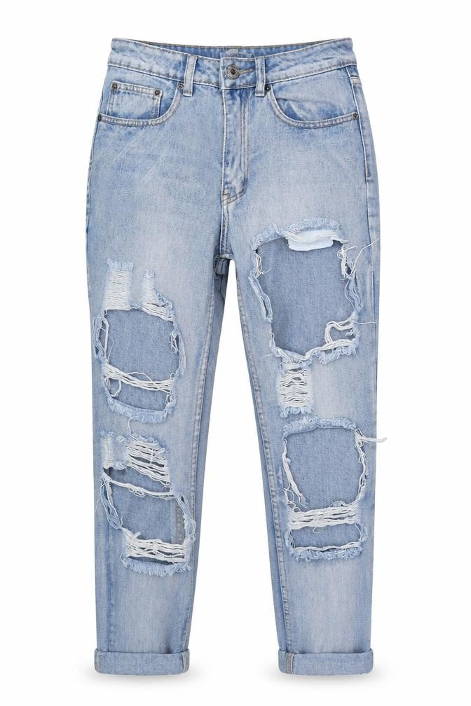 Womens UK Size 8 The Rockn Rev Regular Fit Mom Blue Jeans