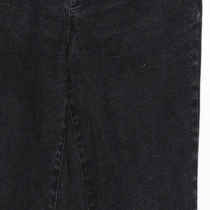 Dorothy Perkins Womens Black  Denim Skinny Jeans Size 12 L29 in