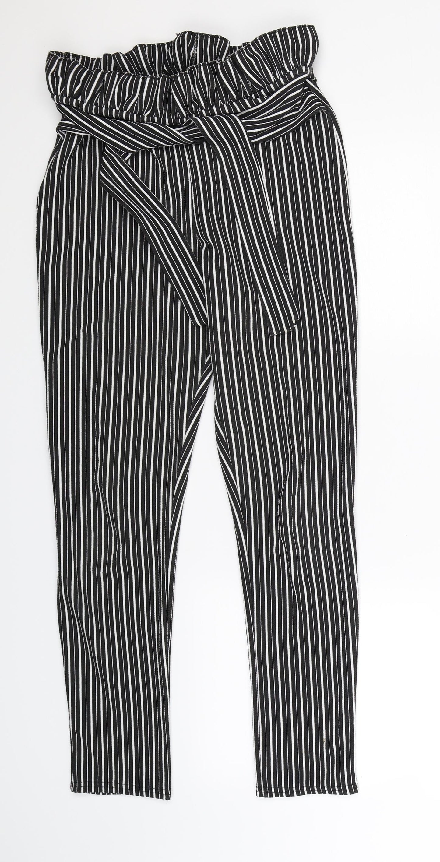 Womens UK Size 10 PRETTYLITTLETHING Regular Fit  Black Trousers