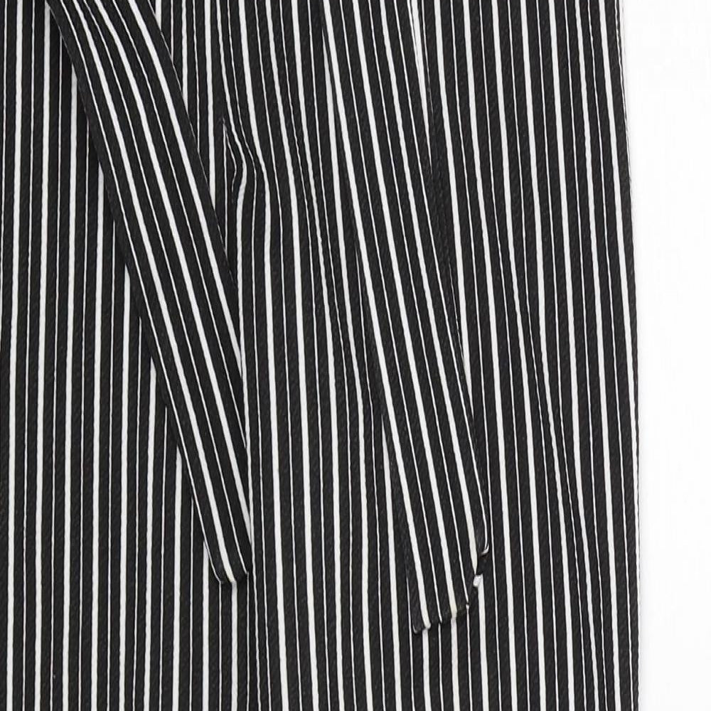 Womens UK Size 10 PRETTYLITTLETHING Regular Fit  Black Trousers