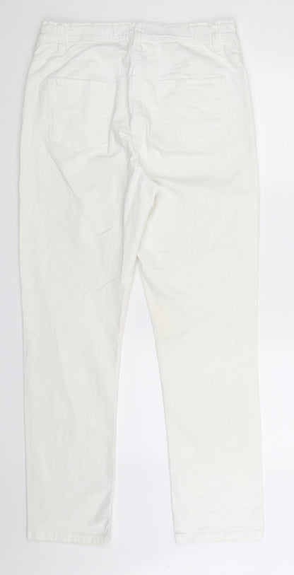Anthology Womens White  Denim Straight Jeans Size 14 L30 in