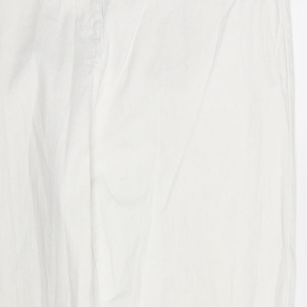 Anthology Womens White  Denim Straight Jeans Size 14 L30 in