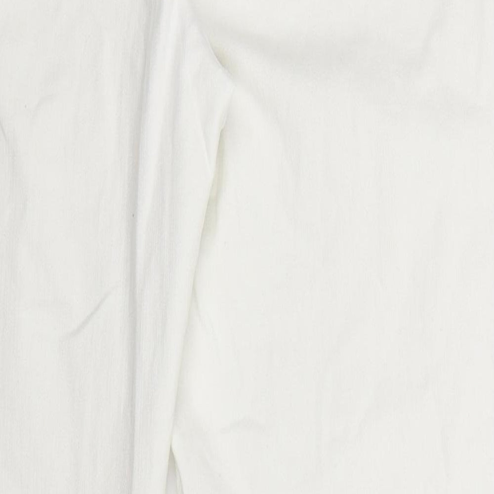 Anthology Womens White  Denim Straight Jeans Size 14 L30 in