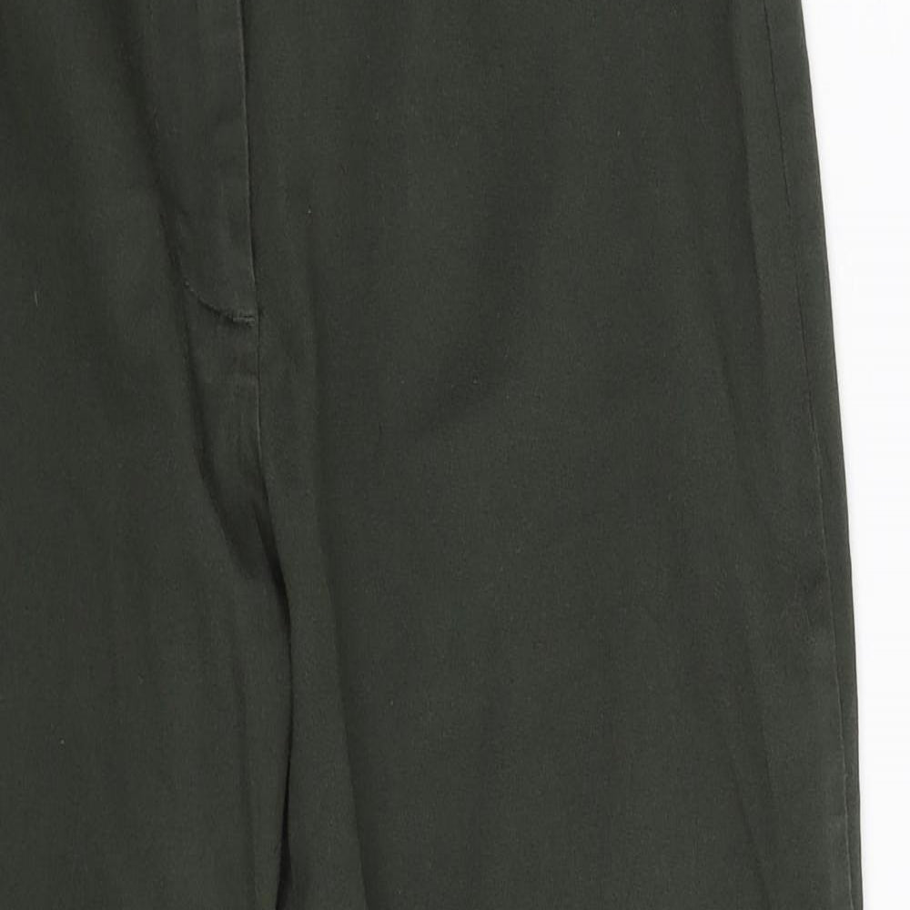 Womens UK Size 28 in Casual Club Slim Fit Cropped Green Trousers