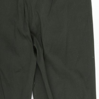 Womens UK Size 28 in Casual Club Slim Fit Cropped Green Trousers