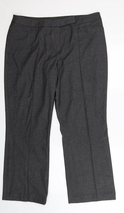 Debenhams Womens Grey   Dress Pants Trousers Size 14 L29 in
