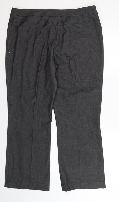 Debenhams Womens Grey   Dress Pants Trousers Size 14 L29 in