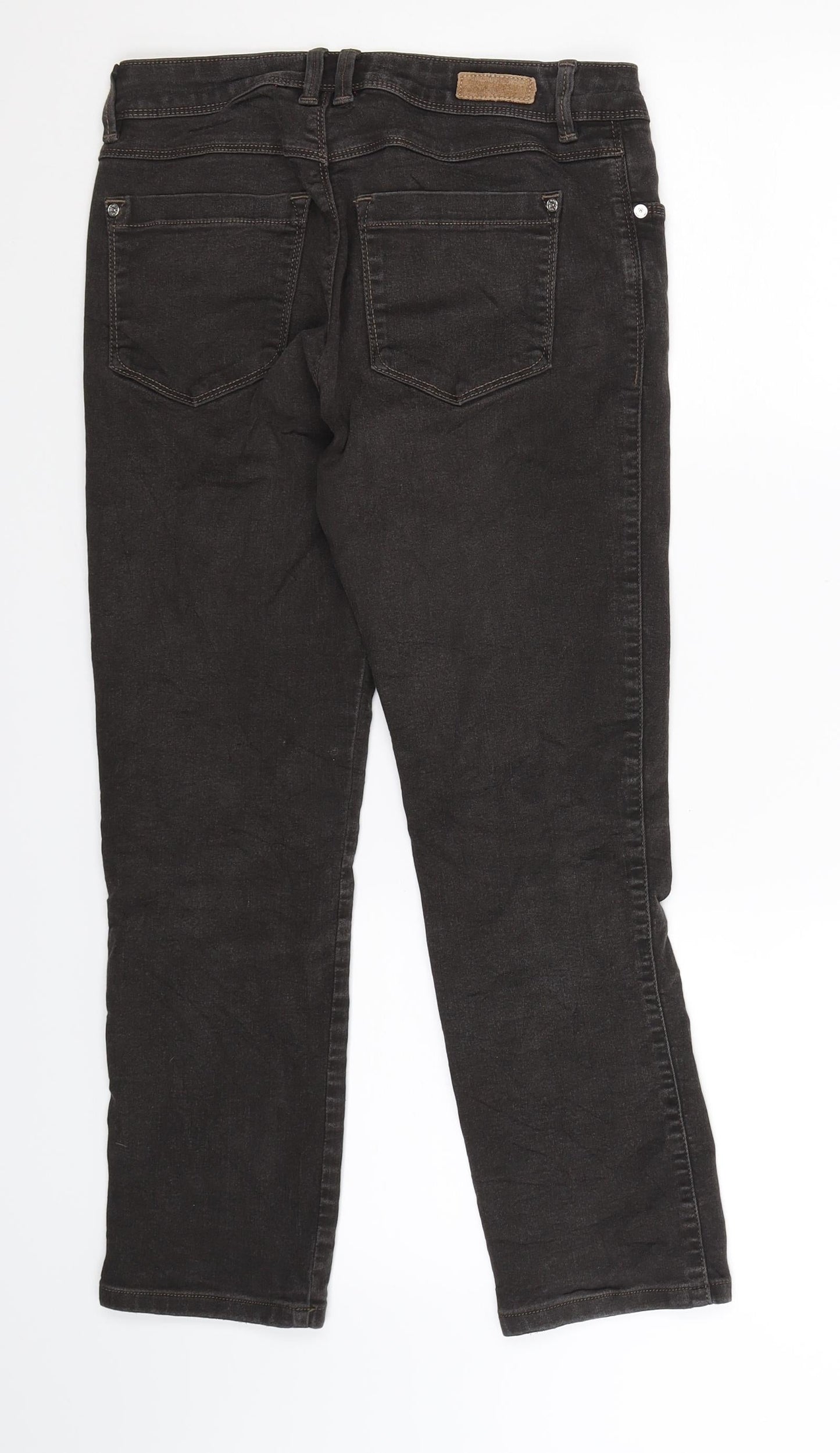 Womens UK Size 28 in Bonita Slim Fit Cropped Grey Jeans