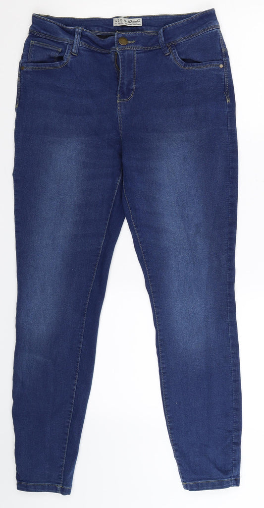 Denim Co Womens Blue  Denim Skinny Jeans Size 14 L27 in