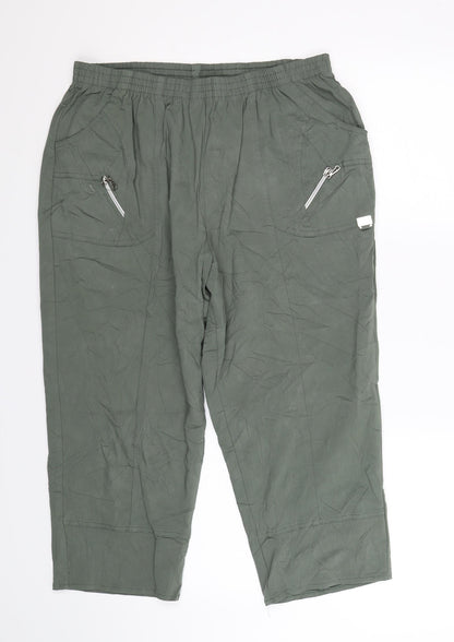 VY Womens Green   Cropped Trousers Size 34 in L21 in