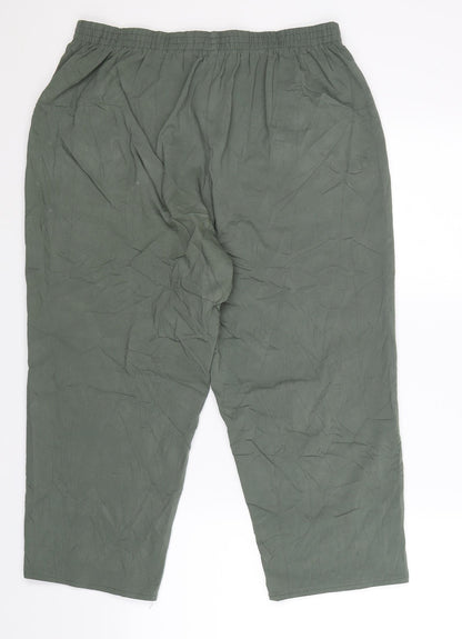VY Womens Green   Cropped Trousers Size 34 in L21 in