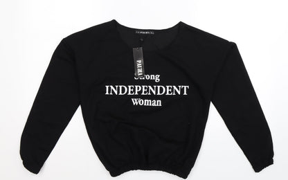 Pauza Womens Black   Pullover Sweatshirt Size S