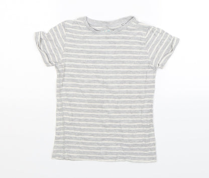NEXT Boys Grey Striped  Basic T-Shirt Size 5 Years