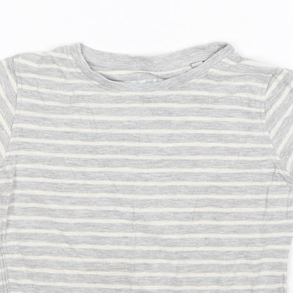 NEXT Boys Grey Striped  Basic T-Shirt Size 5 Years