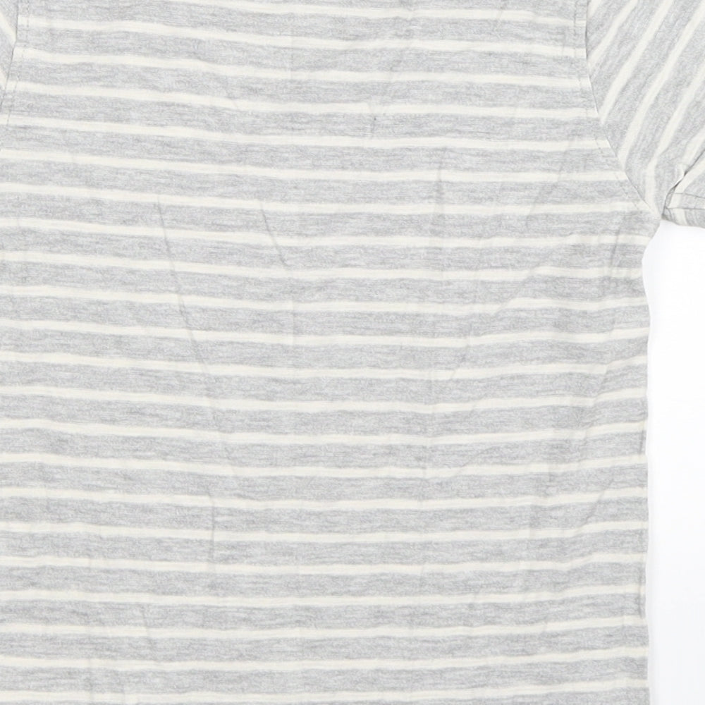 NEXT Boys Grey Striped  Basic T-Shirt Size 5 Years