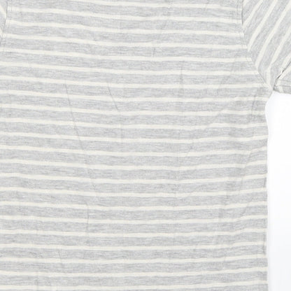 NEXT Boys Grey Striped  Basic T-Shirt Size 5 Years