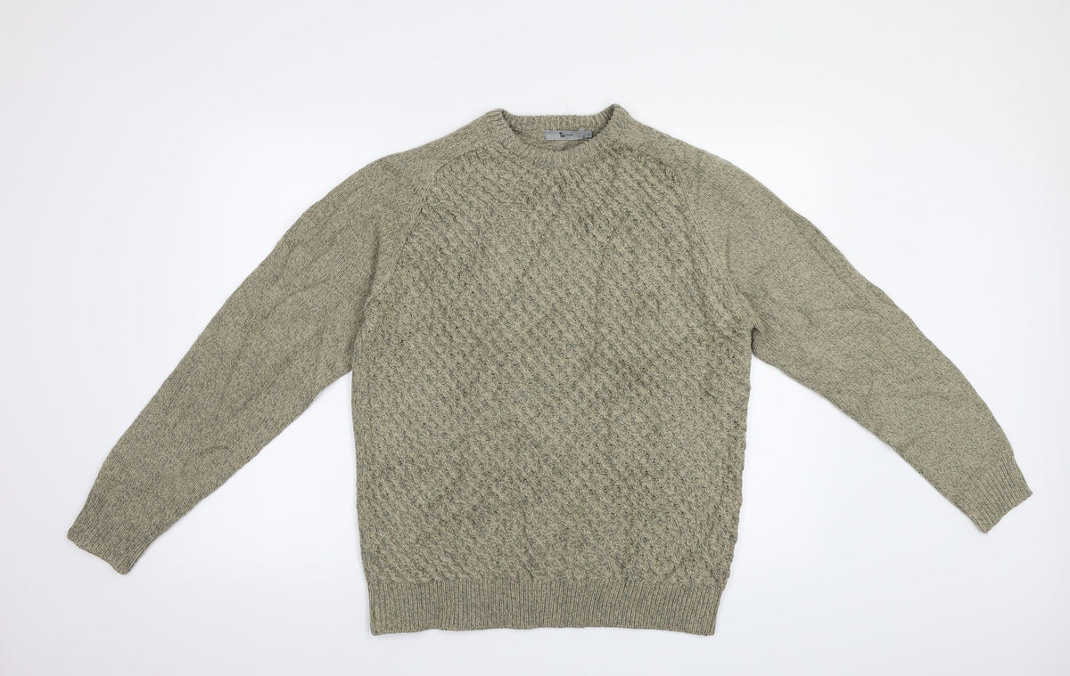 Tu Man Mens Brown   Pullover Jumper Size M