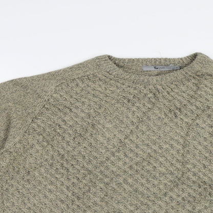 Tu Man Mens Brown   Pullover Jumper Size M