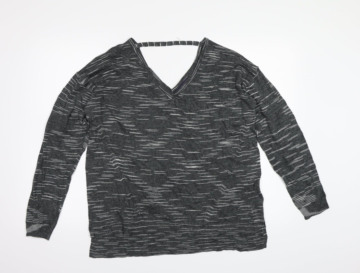 M&S Womens Grey   Pullover Sweatshirt Size L