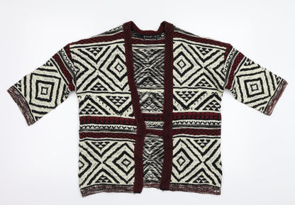 915 Girls Multicoloured Geometric  Cardigan Jumper Size 10-11 Years