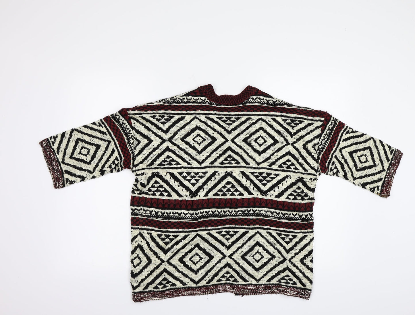 915 Girls Multicoloured Geometric  Cardigan Jumper Size 10-11 Years