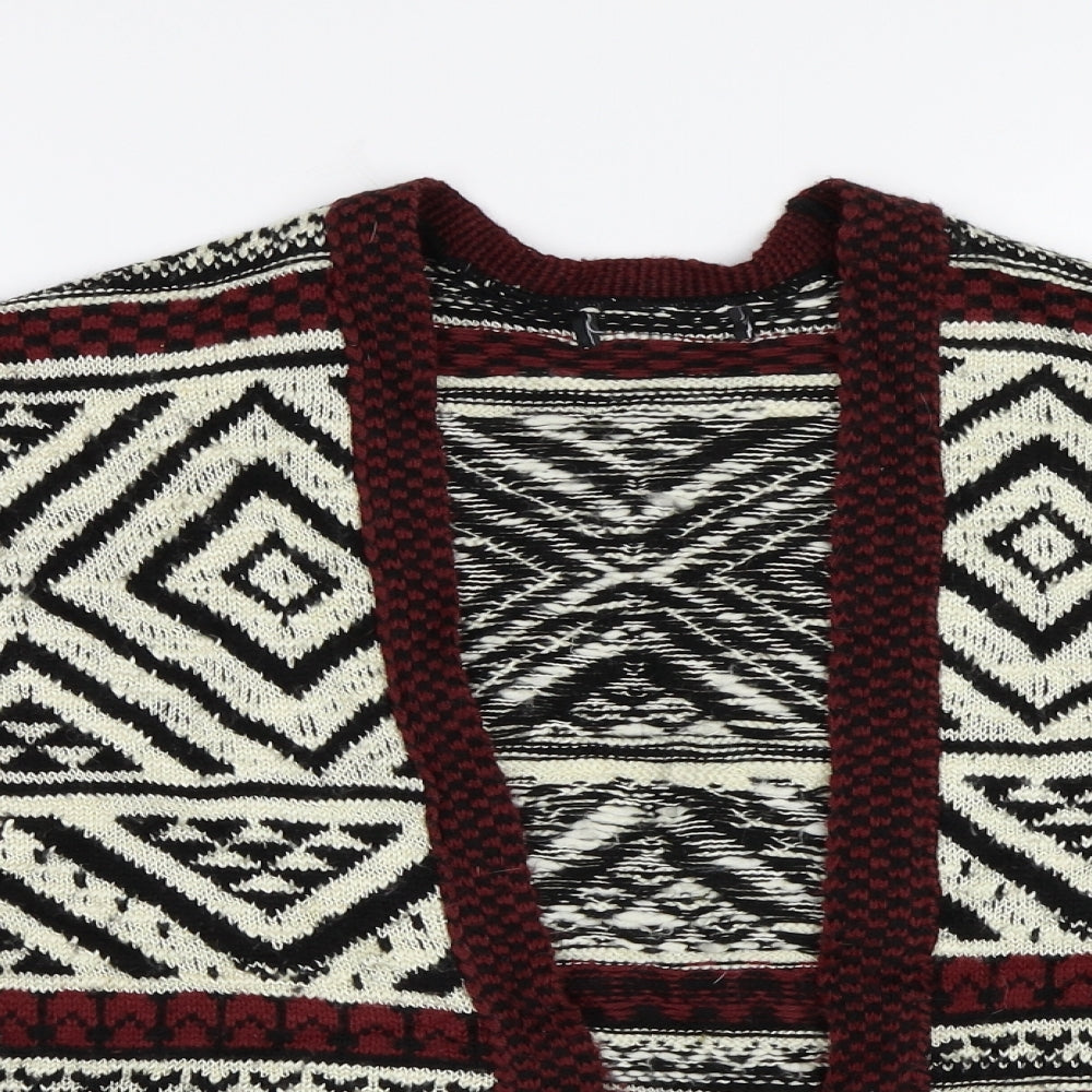 915 Girls Multicoloured Geometric  Cardigan Jumper Size 10-11 Years