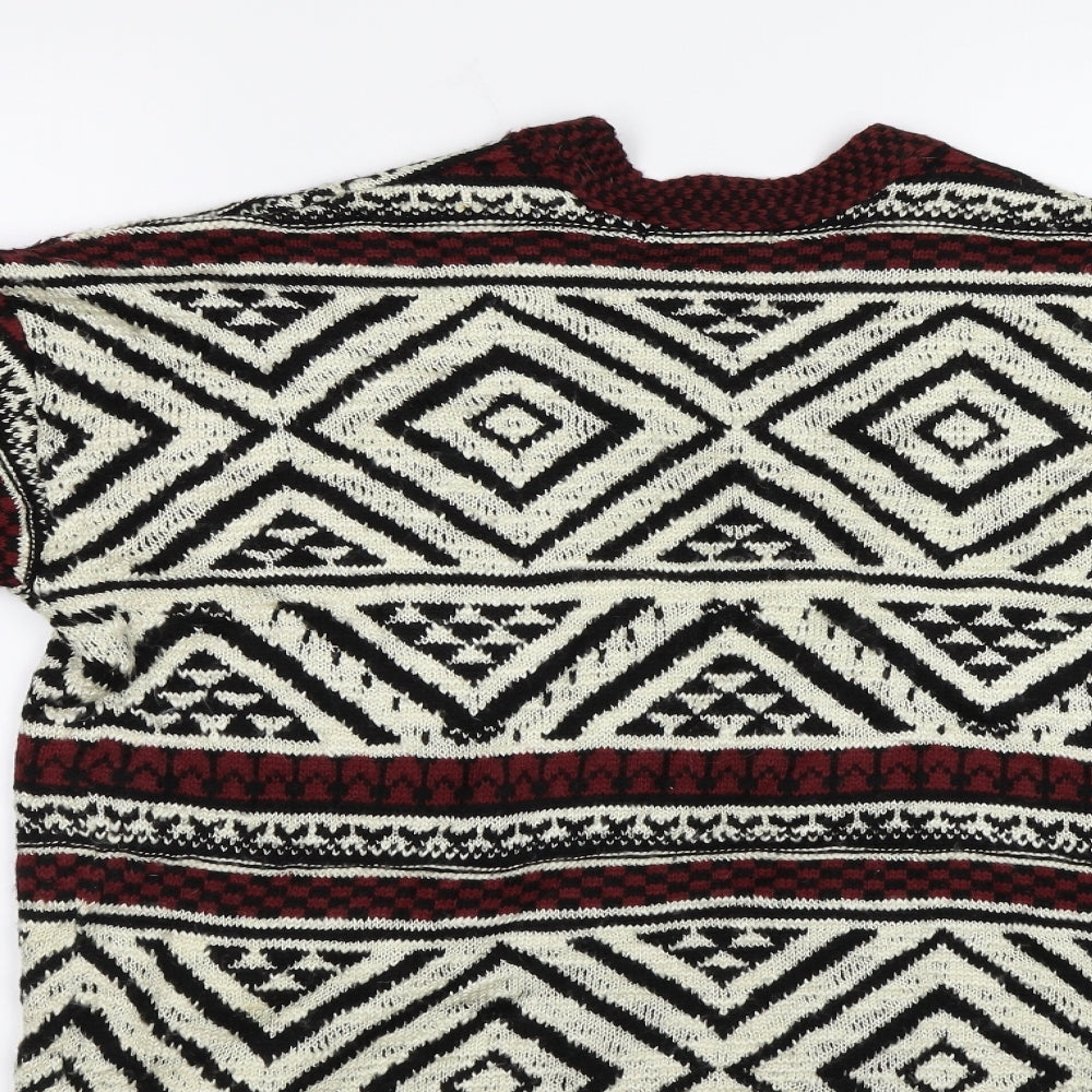 915 Girls Multicoloured Geometric  Cardigan Jumper Size 10-11 Years