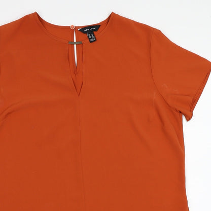 Womens UK Size 14 NEWLOOK Brown Basic Blouse