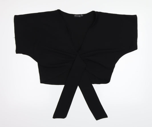 Womens UK Size 12 PRETTYLITTLETHING Black Basic Blouse