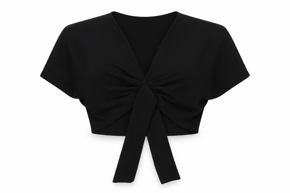 Womens UK Size 12 PRETTYLITTLETHING Black Basic Blouse