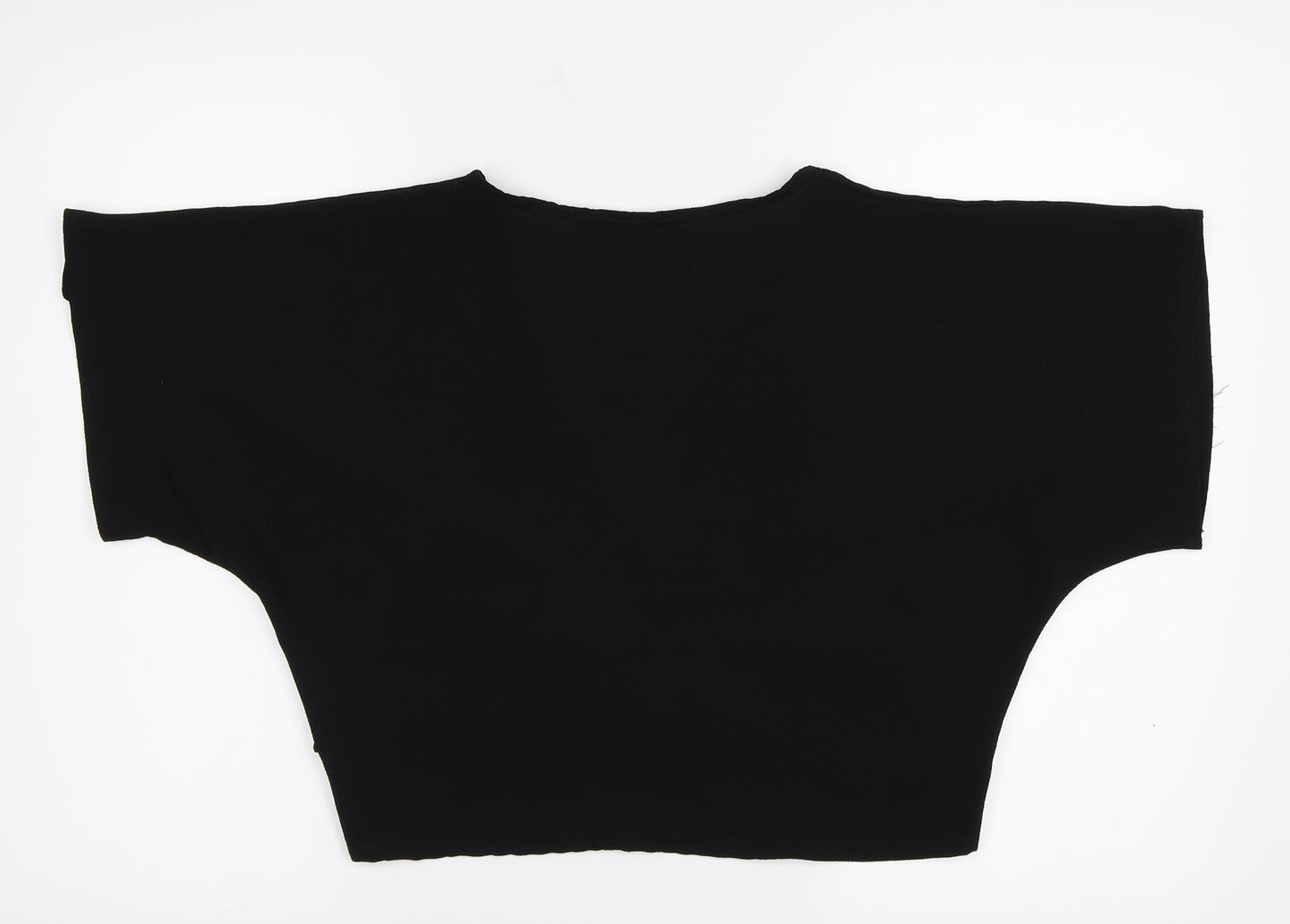 Womens UK Size 12 PRETTYLITTLETHING Black Basic Blouse