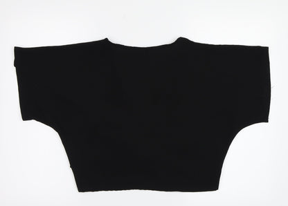 Womens UK Size 12 PRETTYLITTLETHING Black Basic Blouse