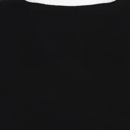Womens UK Size 12 PRETTYLITTLETHING Black Basic Blouse