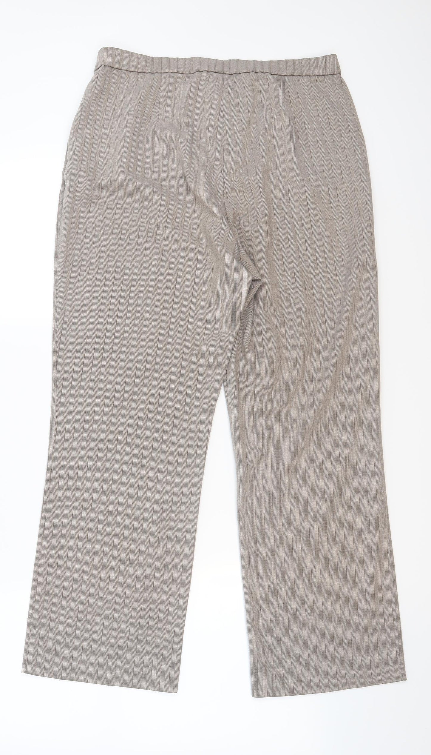 Womens UK Size 16 Magi Regular Fit  Beige Trousers