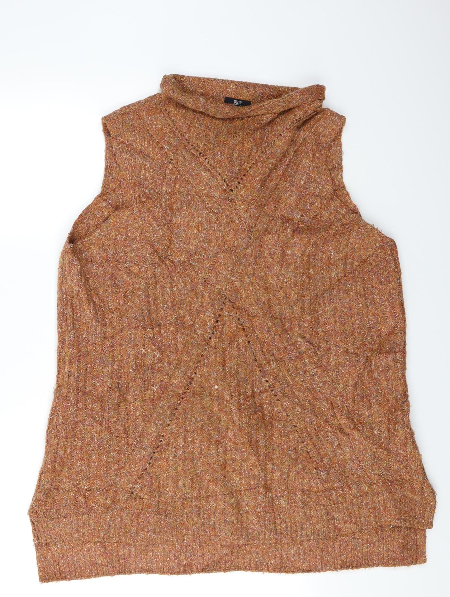 F&F Womens Orange   Cardigan Jumper Size 16