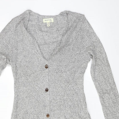 Monteau Womens Grey   Cardigan Jumper Size M