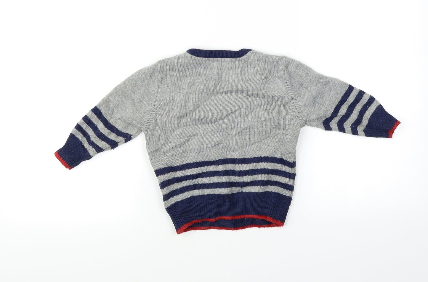 George Baby Grey   Pullover Jumper Size 12-18 Months  - Reindeer