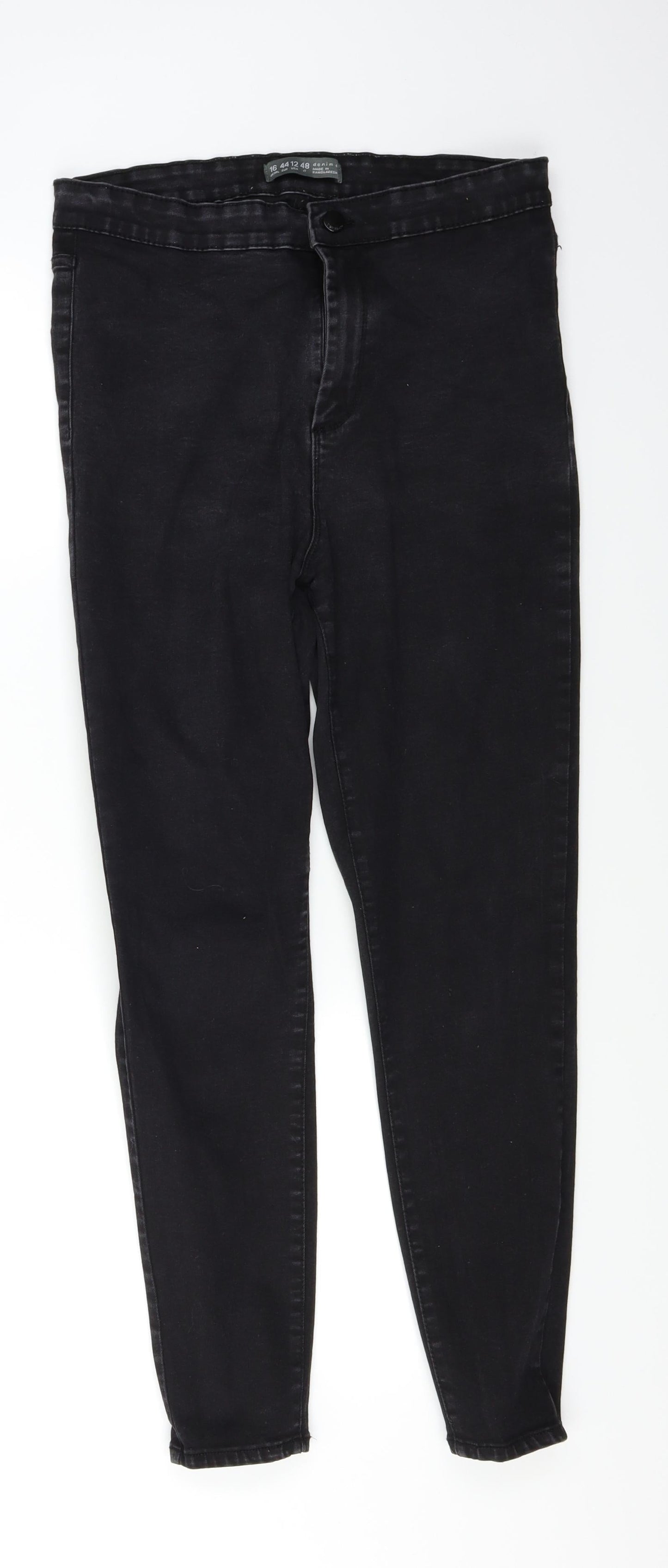 Denim co Womens Black  Denim Skinny Jeans Size 16 L26 in