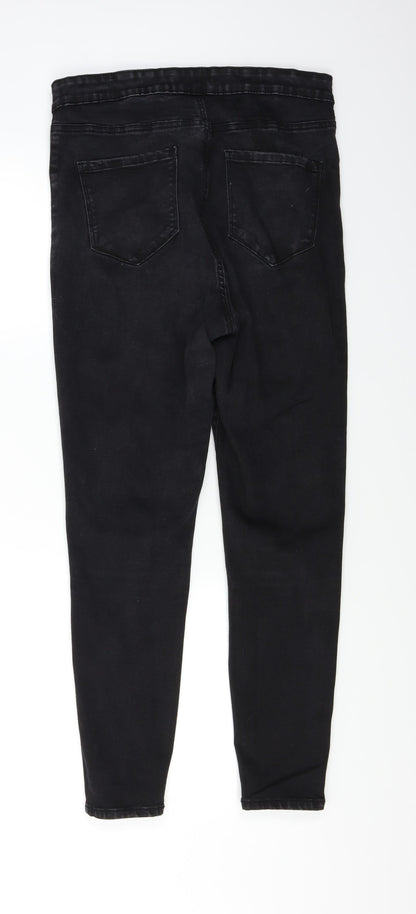 Denim co Womens Black  Denim Skinny Jeans Size 16 L26 in