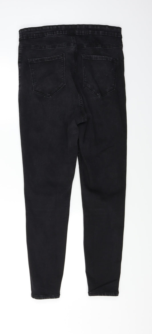 Denim co Womens Black  Denim Skinny Jeans Size 16 L26 in