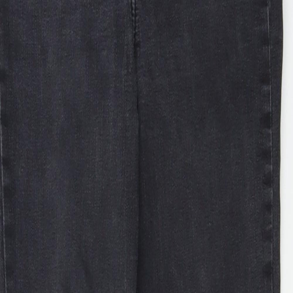 Zara Womens Black  Denim Skinny Jeans Size 4 L24 in - Distressed Hem